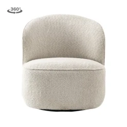 Tower Living Belvi Fauteuil - fabric AJ3019-08 Cream (draaibaar)