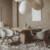 Tower Living Brescia Armstoel - fabric Puente 06 beige white (draaibaar)