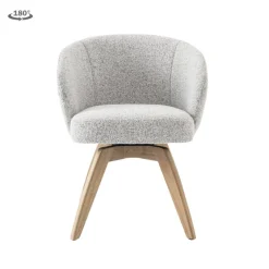 Tower Living Brescia Armstoel - fabric Puente 09 light grey (draaibaar)