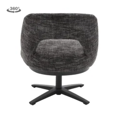 Tower Living Caldes Lounge Stoel - fabric TED 17 blue-grey (draaibaar)