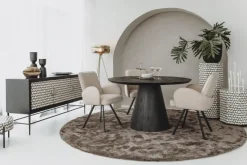 Tower Living Eettafel Premana rond - 150x150 – zwart