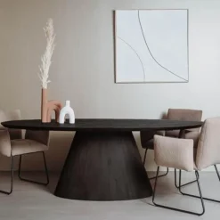Tower Living Eettafel Premana ovaal - 260x120 – zwart