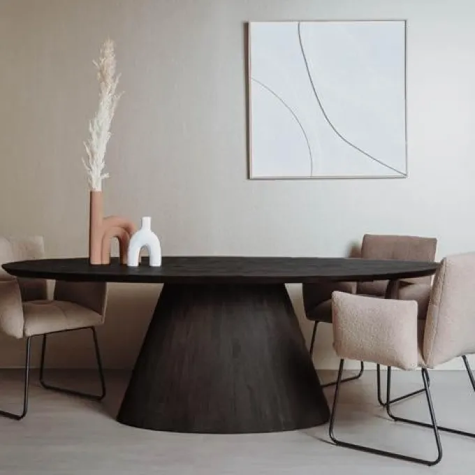 Tower Living Eettafel Premana ovaal - 260x120 – zwart