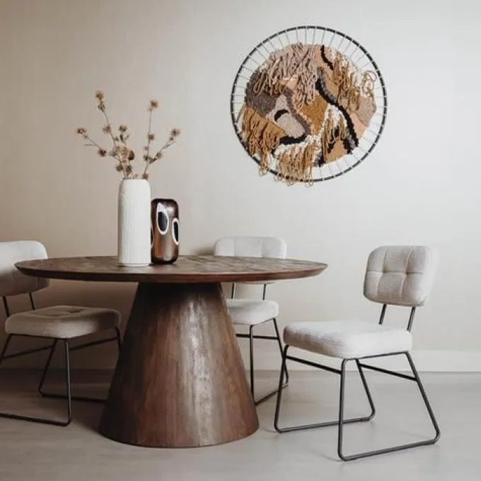 Tower Living Eettafel Premana rond - 130 x 130 – bruin