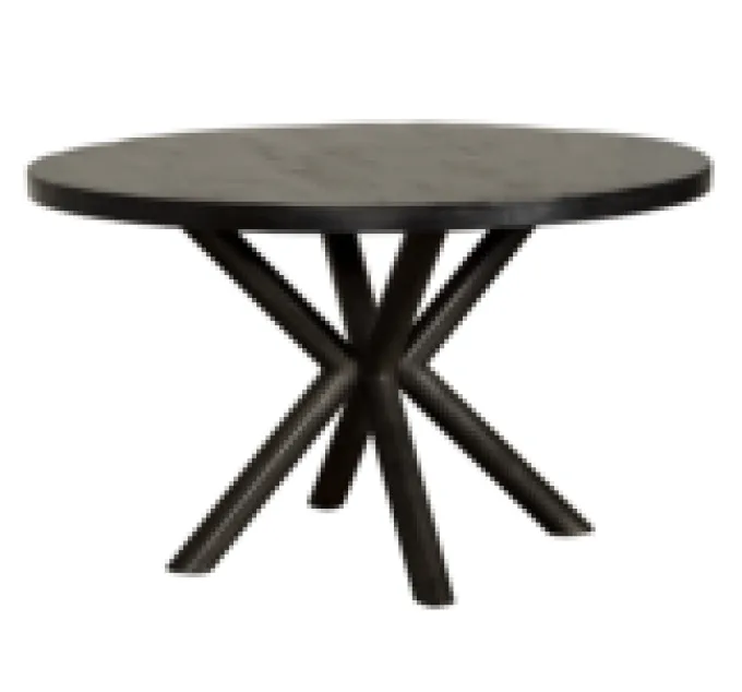 Tower Living Eettafel rond Selva mango zwart Ø 130 cm