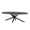 Tower Living Eettafel Selva zwart mango ovaal - 200, 220 of 240 cm