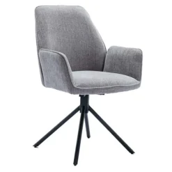 Tower Living Eettafelstoel Amaro Swivel draaistoel Nature 452 blauwgrijs