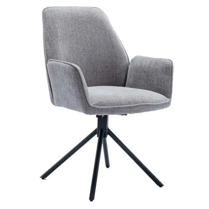 Tower Living Eettafelstoel Amaro Swivel draaistoel Nature 452 blauwgrijs