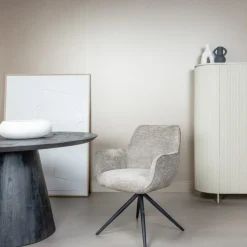 Tower Living Eettafelstoel Fondo draaistoel Mona 464 grijs