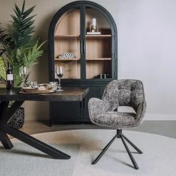 Tower Living Eettafelstoel Isola draaibaar- Haga 16 charcoal