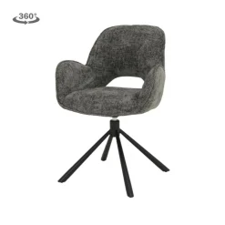 Tower Living Eettafelstoel Isola draaibaar- Haga 16 charcoal