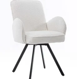 Tower Living Eettafelstoel Livo draaistoel Ascot 1 wit