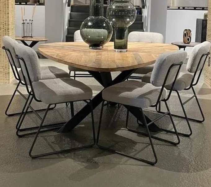 Tower Living Eettafel Trivero 150x150 Mango Naturel