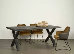 Tower Living Eettafel Xara Live edge blank of zwart - diverse afmetingen