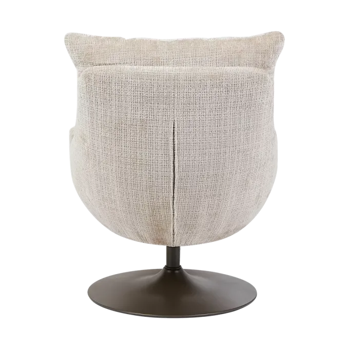 Tower Living Force Fauteuil met hocker - Cremona 14 beige (draaibaar)