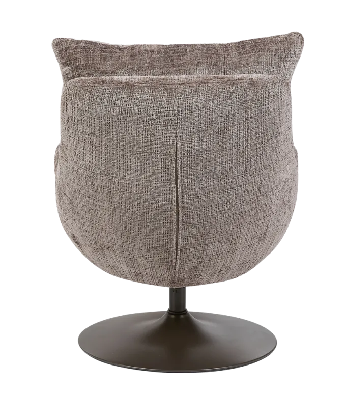 Tower Living Force Fauteuil met hocker - Cremona 24 clay (draaibaar)