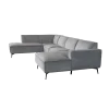 Tower Living Leeds Chaise L - 2 5 - Ottoman R - Touch 27 Light grey