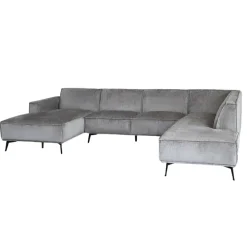 Tower Living Leeds Chaise L - 2 5 - Ottoman R - Touch 27 Light grey