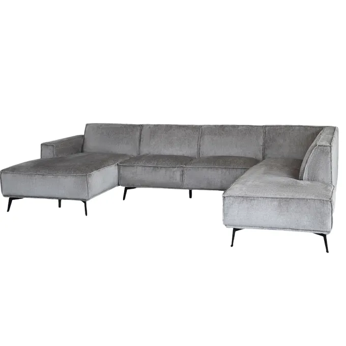 Tower Living Leeds Chaise L - 2 5 - Ottoman R - Touch 27 Light grey