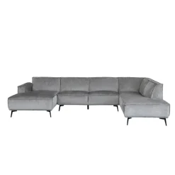Tower Living Leeds Chaise L - 2 5 - Ottoman R - Touch 27 Light grey