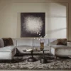 Tower Living Leeds Chaise R - 2 5 - Ottoman L - Touch 27 Light grey