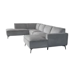 Tower Living Leeds Chaise R - 2 5 - Ottoman L - Touch 27 Light grey