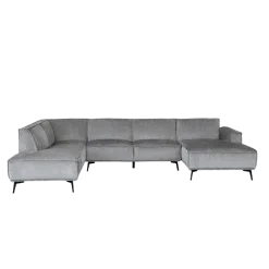 Tower Living Leeds Chaise R - 2 5 - Ottoman L - Touch 27 Light grey
