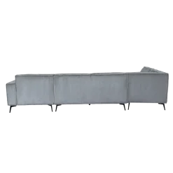 Tower Living Leeds Chaise R - 2 5 - Ottoman L - Touch 27 Light grey