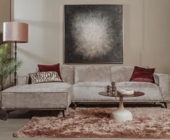 Tower Living Leeds 2 5 zits + Chaise Links - Touch 04 Taupe