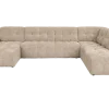Tower Living Memphis Chaise Longue – 3 zits - Ottoman Rechts - Haga 30 beige