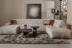 Tower Living Memphis Chaise Longue – 3 zits - Ottoman Rechts - Haga 30 beige