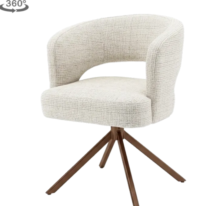 Tower Living Mura Armstoel - Cremona 02 sand - frame anodic (draaibaar)