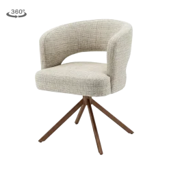 Tower Living Mura Armstoel - Cremona 14 beige - frame anodic (draaibaar)