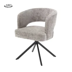 Tower Living Mura Armstoel - fabric Haga 09 silver (draaibaar)