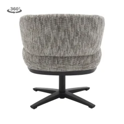 Tower Living Perca Lounge Armstoel - fabric TED 8 white-grey