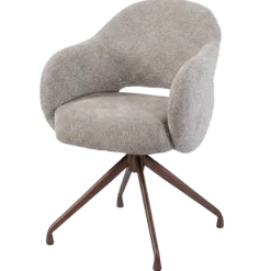 Tower Living Porto Armstoel - Toro 35 beige - frame Anodic brown (draaibaar)