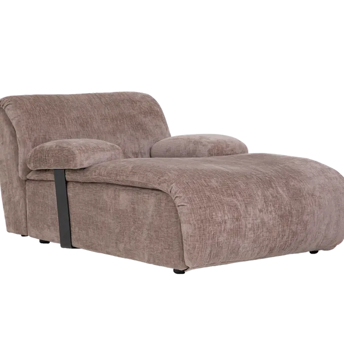 Tower Living Redford Chaise Longue zonder arm - Touch 04 taupe