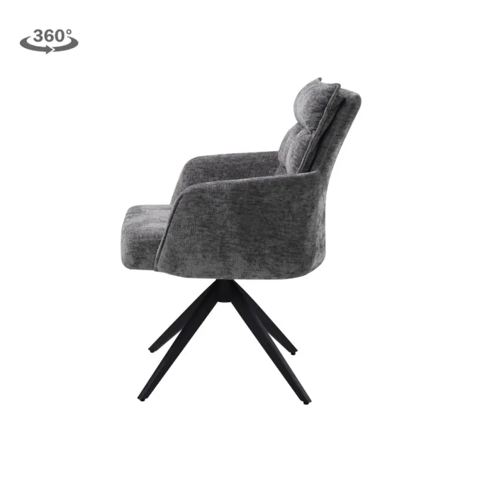 Tower Living Rosora Armstoel - HZ6068-85 grey (draaibaar)