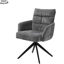 Tower Living Rosora Armstoel - HZ6068-85 grey (draaibaar)