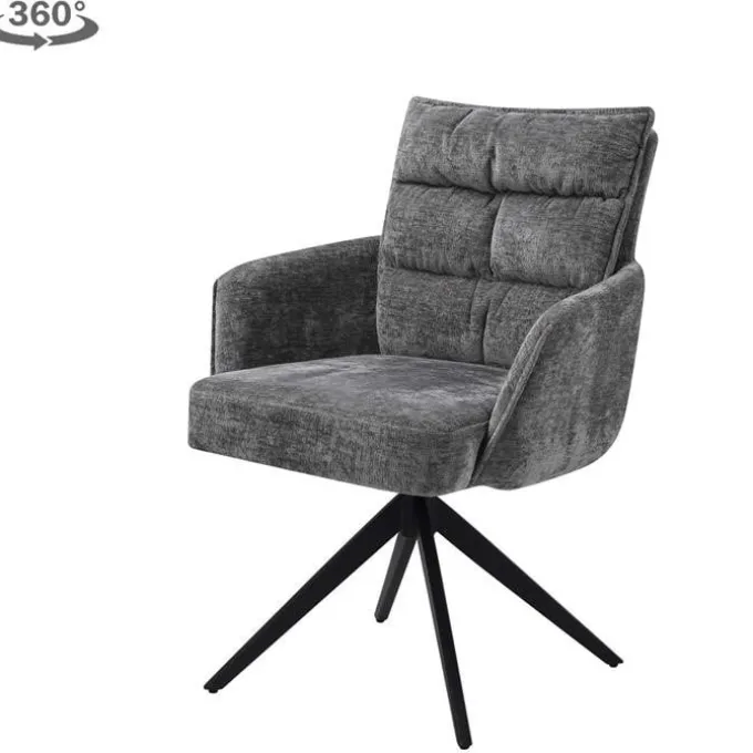 Tower Living Rosora Armstoel - HZ6068-85 grey (draaibaar)