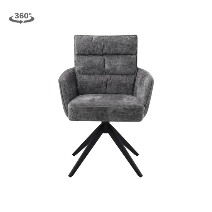 Tower Living Rosora Armstoel - HZ6068-85 grey (draaibaar)