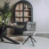Tower Living Rosora Stoel - HZ6068-85 grey (draaibaar)