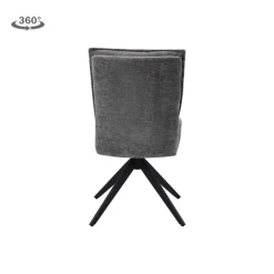 Tower Living Rosora Stoel - HZ6068-85 grey (draaibaar)