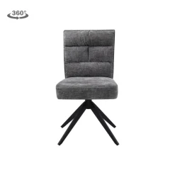 Tower Living Rosora Stoel - HZ6068-85 grey (draaibaar)