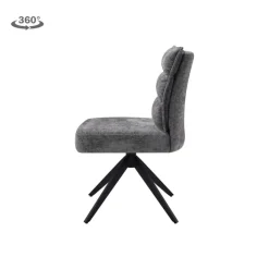 Tower Living Rosora Stoel - HZ6068-85 grey (draaibaar)