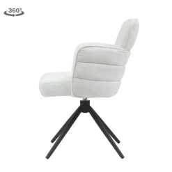 Tower Living Rumo Armstoel - fabric ATS118-2 ecru (draaibaar)