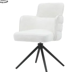 Tower Living Rumo Armstoel - fabric ATS118-2 ecru (draaibaar)
