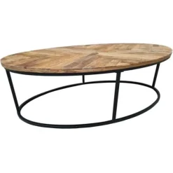 Tower Living Salontafel ovaal Viola mango 135x75x40 – naturel
