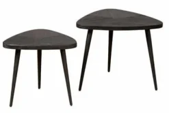 Tower Living Salontafel set van 2 Viola triangle 60/50 – zwart