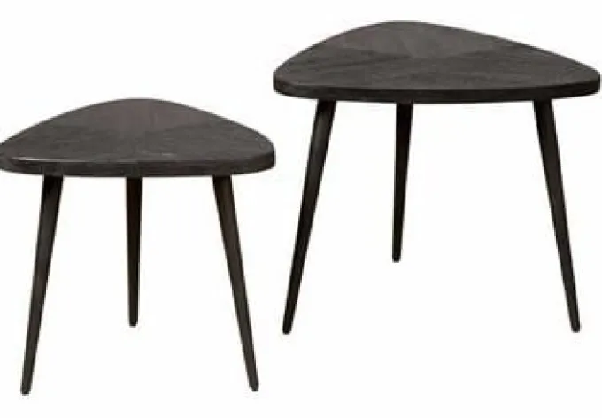 Tower Living Salontafel set van 2 Viola triangle 60/50 – zwart